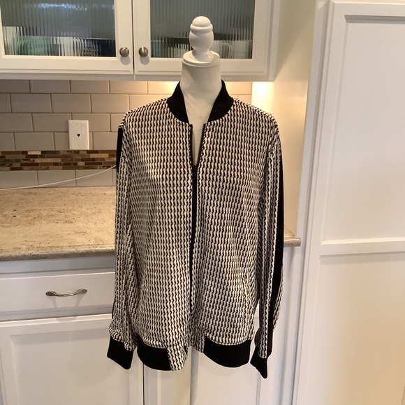 INC International Concepts Black and Tan Men’s Velour Full Zip Jacket LG - Picture 2 of 11